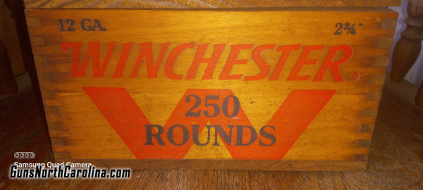 Winchester 12ga wooden promo box